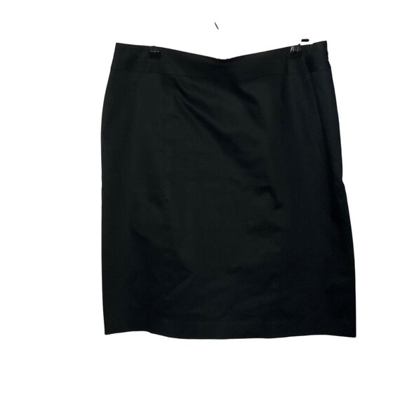 Lafayette 148 New York Petite Black Skirt Size 14 P knee length contemporary - Picture 1 of 10